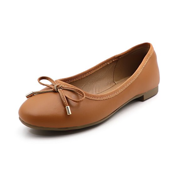 Women's Cushioned Insole Classic Bow Tie Ballerina Flat - Picture 6 of 10